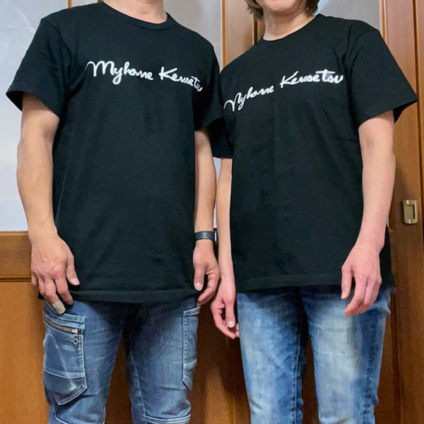 制作事例　005ブラック フルカラー転写プリント 胸中央プリントサイズ:W330×H52mm