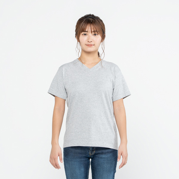 着用イメージ　女性モデル164cm 003杢グレーSサイズ