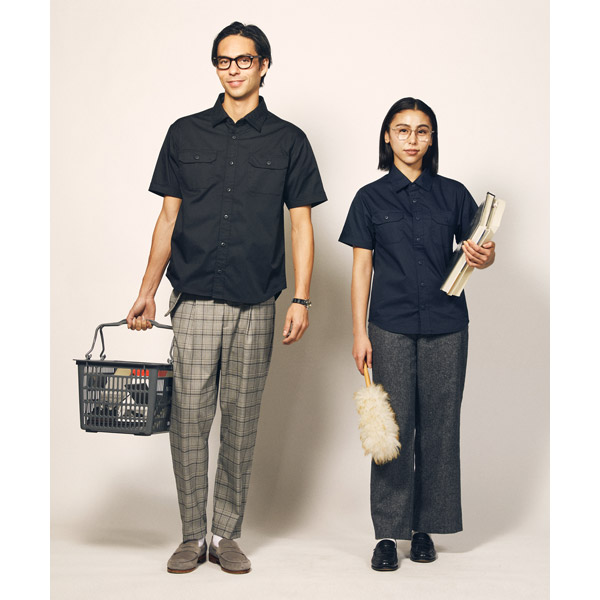 着用イメージ 男性モデル身長182cm/L 002ブラック  女性モデル身長160cm/XS 717ダークネイビー