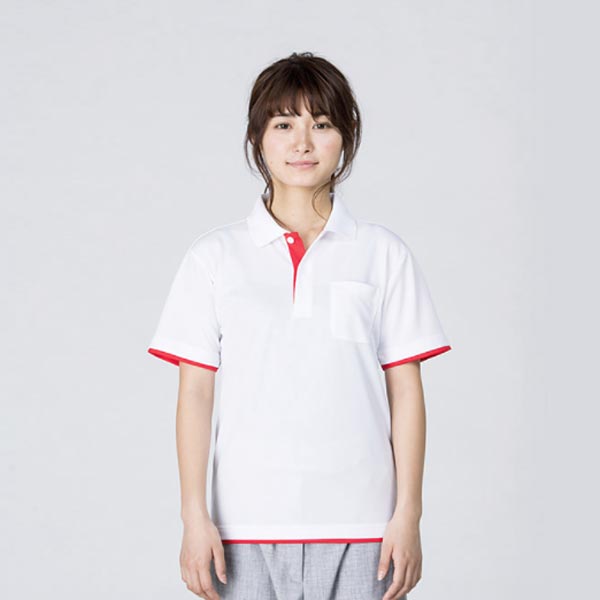 モデル身長161cm　ホワイト×レッド　SSサイズ着用