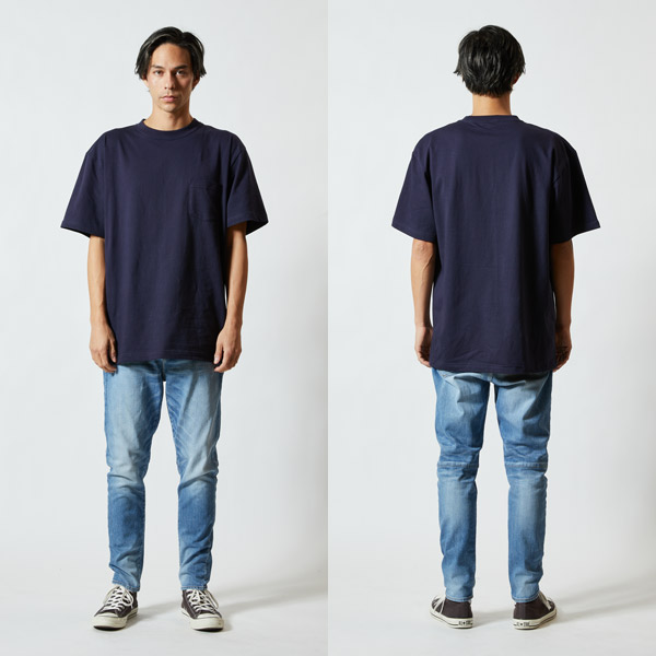 着用イメージ モデル身長182cm/XL 086ネイビー