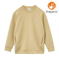 【抗菌防臭】10.0oz ドライストレッチクルーネックトレーナー(ポリジン加工)