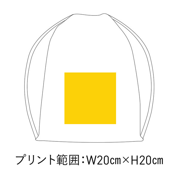 推奨プリント範囲　ヨコ20×タテ20cm以内