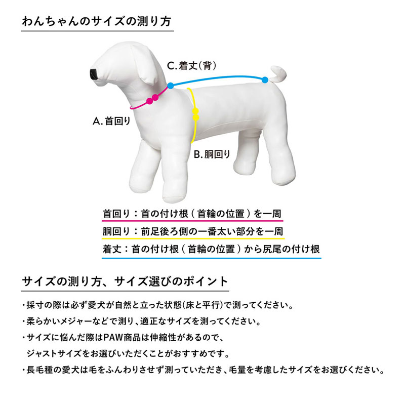 わんちゃんのサイズの測り方